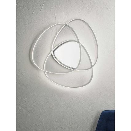 Ondaluce - LED prigušiva plafonsko svetlo ROSE LED/60W/230V 50x54 cm srebrna