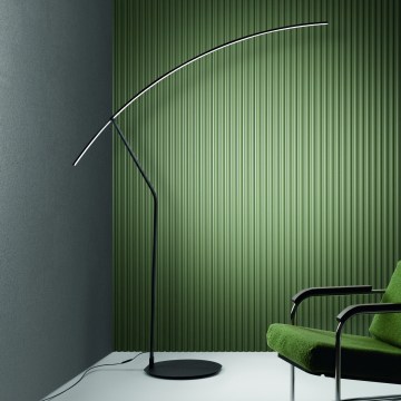 Ondaluce - LED prigušiva podna lampa FOLAGA LED/30W/230V crna