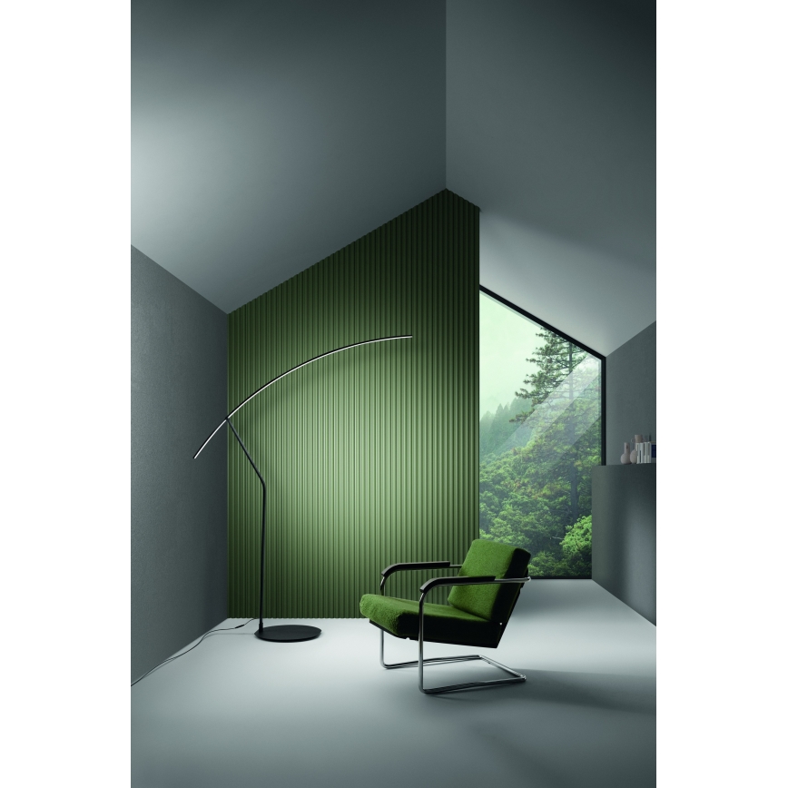 Ondaluce - LED prigušiva podna lampa FOLAGA LED/30W/230V crna