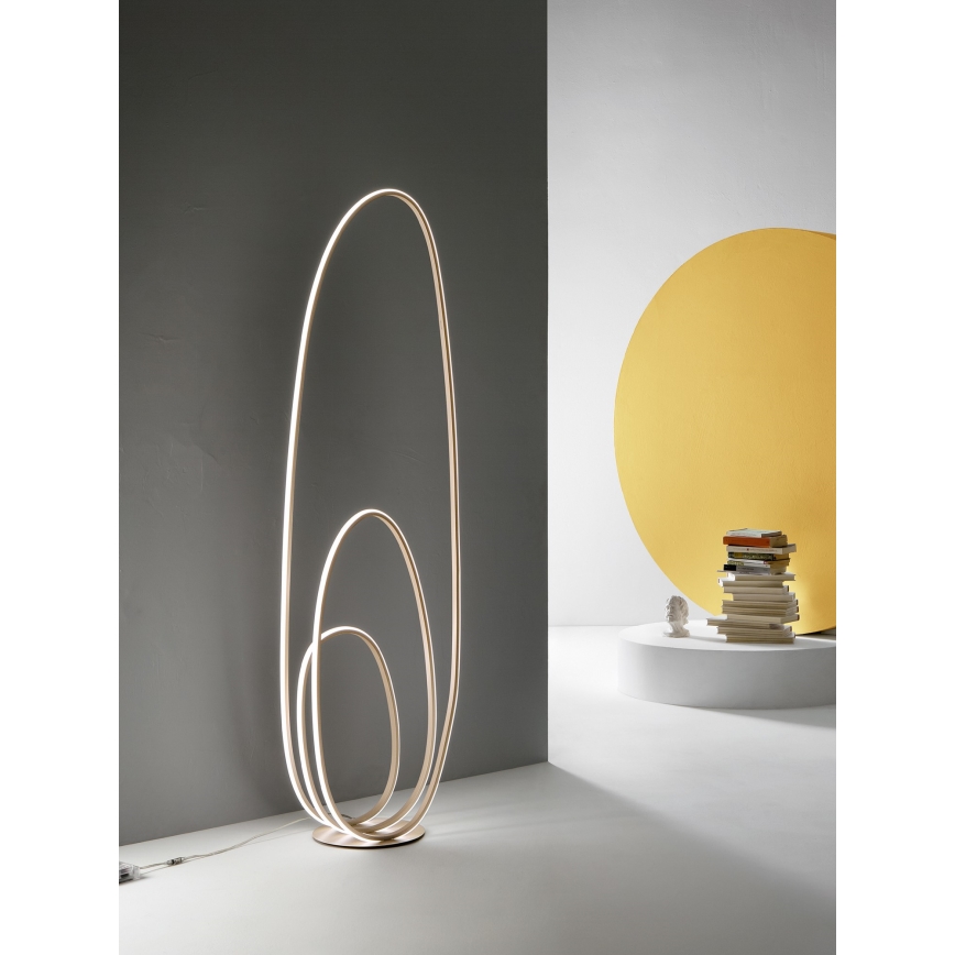 Ondaluce - LED prigušiva podna lampa GOLDEN LED/45W/230V 160 cm zlatna