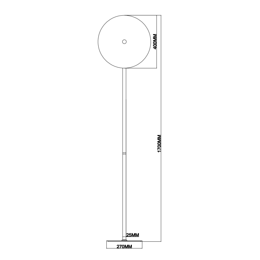 Ondaluce - LED prigušiva podna lampa JOKEY LED/15W/230V 170 cm zlatna/prozirna