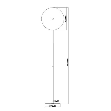 Ondaluce - LED prigušiva podna lampa JOKEY LED/15W/230V 170 cm zlatna/zadimljeno bež