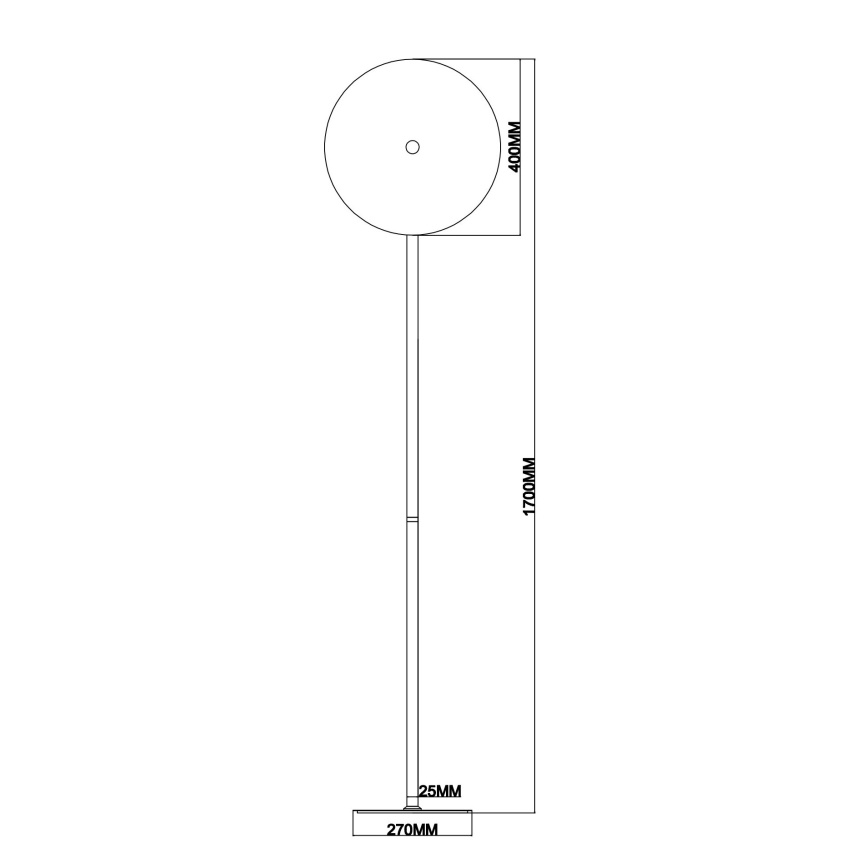 Ondaluce - LED prigušiva podna lampa JOKEY LED/15W/230V 170 cm zlatna/zadimljeno bež