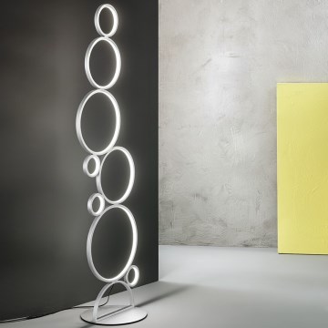 Ondaluce - LED prigušiva stojeća lampa POIS LED/52W/230V 160 cm srebrna