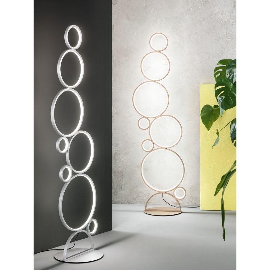 Ondaluce - LED prigušiva stojeća lampa POIS LED/52W/230V 160 cm srebrna