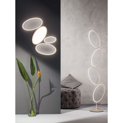 Ondaluce - LED prigušiva stojeća lampa RICE LED/38W/230V 166 cm zlatna