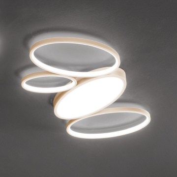 Ondaluce - LED prigušiva stropna lampa RICE LED/34W/230V 45x80 cm zlatna