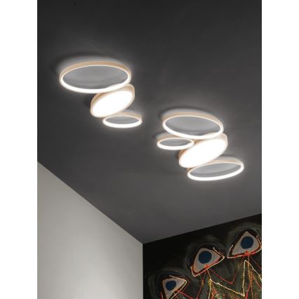 Ondaluce - LED prigušiva stropna lampa RICE LED/34W/230V 45x80 cm zlatna
