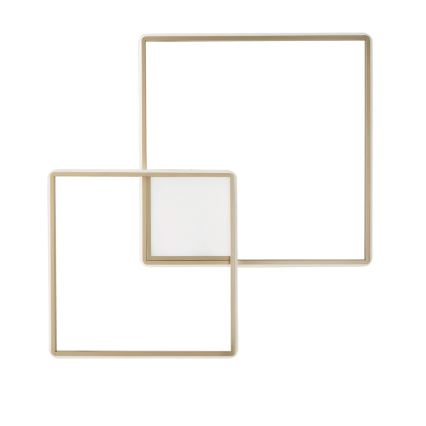Ondaluce - LED prigušiva stropna svetiljka DOWEL LED/46W/230V 55x55 cm zlatna