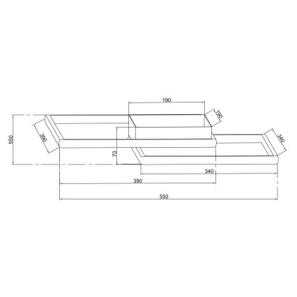 Ondaluce - LED prigušiva stropna svetiljka DOWEL LED/46W/230V 55x55 cm zlatna