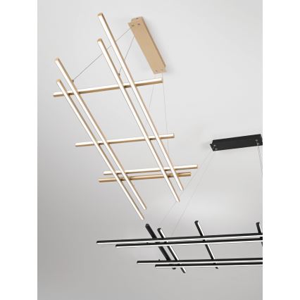 Ondaluce - LED prigušiva visilica na sajli MOVIDA LED/114W/230V crna