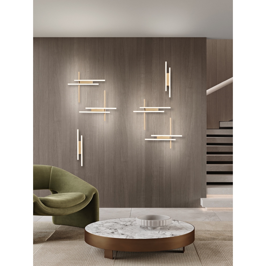 Ondaluce - LED prigušiva zidna lampa MOVIDA LED/16W/230V zlatna