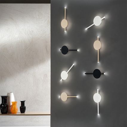 Ondaluce - LED prigušiva zidna svetiljka JAMES LED/16W/230V crna