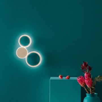 Ondaluce - LED zidno svetlo POIS LED/20W/230V u zlatnoj boji