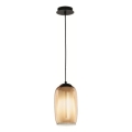 Ondaluce - Luster na kablu BONNIE 1xE27/15W/230V prečnik 15 cm crna/zadimljeno bež