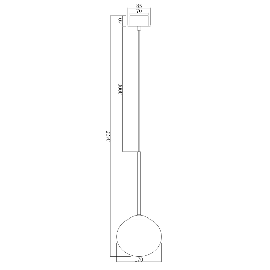 Ondaluce - Luster na sajli JEWEL 1xE14/10W/230V prečnik 17 cm crna/zadimljena crna