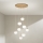 Ondaluce - Luster na sajli JEWEL 8xE14/10W/230V prečnik 70 cm zlatna/bela
