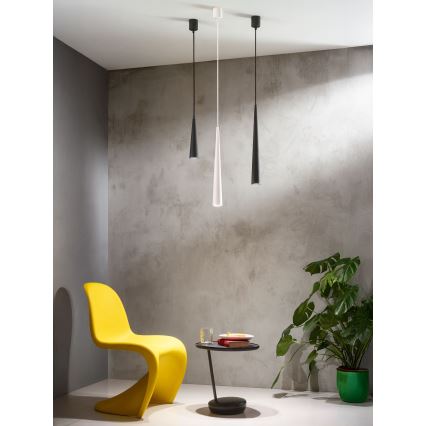 Ondaluce - Luster na sajli NOA 1xGU10/20W/230V prečnik 5,5 cm crna