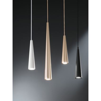 Ondaluce - Luster na sajli NOA 1xGU10/20W/230V Ø 5,5 cm zlatna