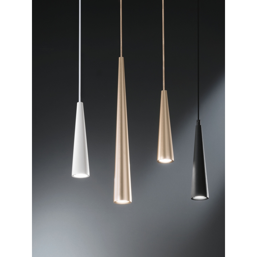 Ondaluce - Luster na sajli NOA 1xGU10/20W/230V Ø 5,5 cm zlatna