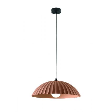 Ondaluce - Luster na sajli RUSTIC 1xE27/15W/230V prečnik 50 cm beton/braon