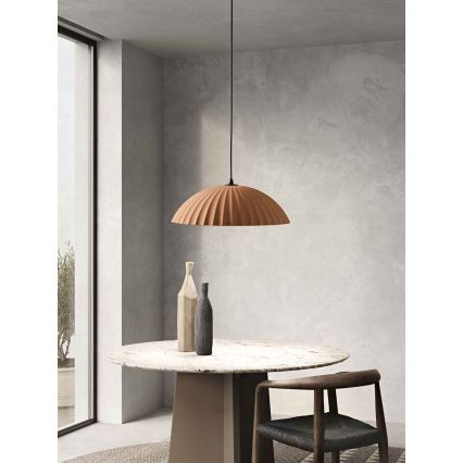 Ondaluce - Luster na sajli RUSTIC 1xE27/15W/230V prečnik 50 cm beton/braon