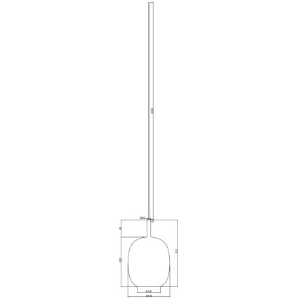 Ondaluce - Luster na sajli THELMA 1xE27/15W/230V prečnik 19,5 cm zlatna/duvanska bež