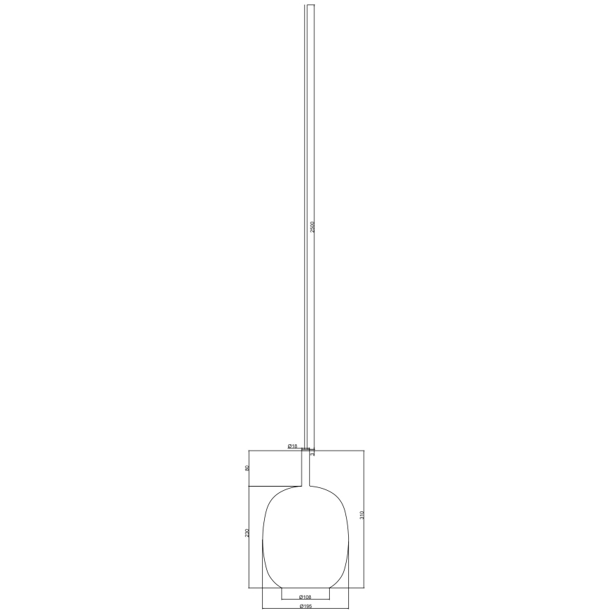 Ondaluce - Luster na sajli THELMA 1xE27/15W/230V prečnik 19,5 cm zlatna/duvanska bež