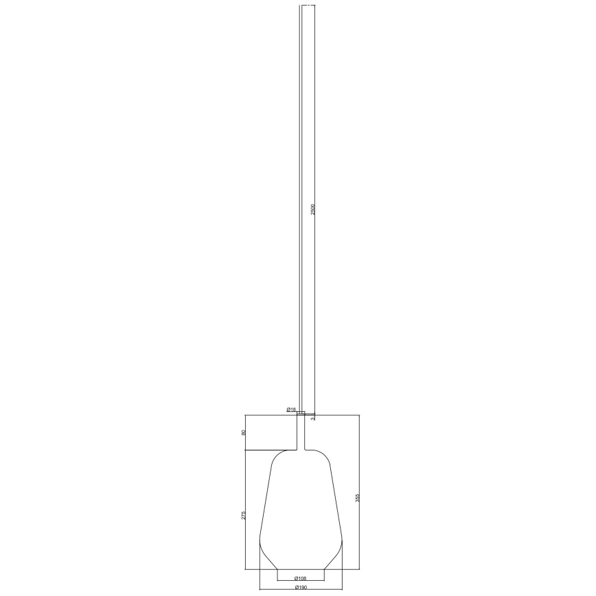 Ondaluce - Luster na sajli THELMA 1xE27/15W/230V prečnik 19 cm zlatna/prozirna