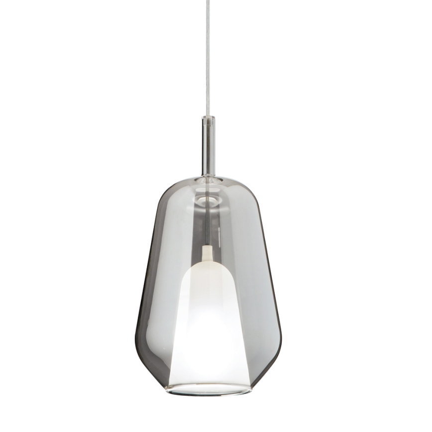 Ondaluce - Luster na sajli THELMA 1xE27/15W/230V prečnika 19 cm crna/zadimljeno siva