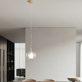 Ondaluce - Luster na sajli THELMA 1xE27/15W/230V Ø 25 cm zlatna/prozirna