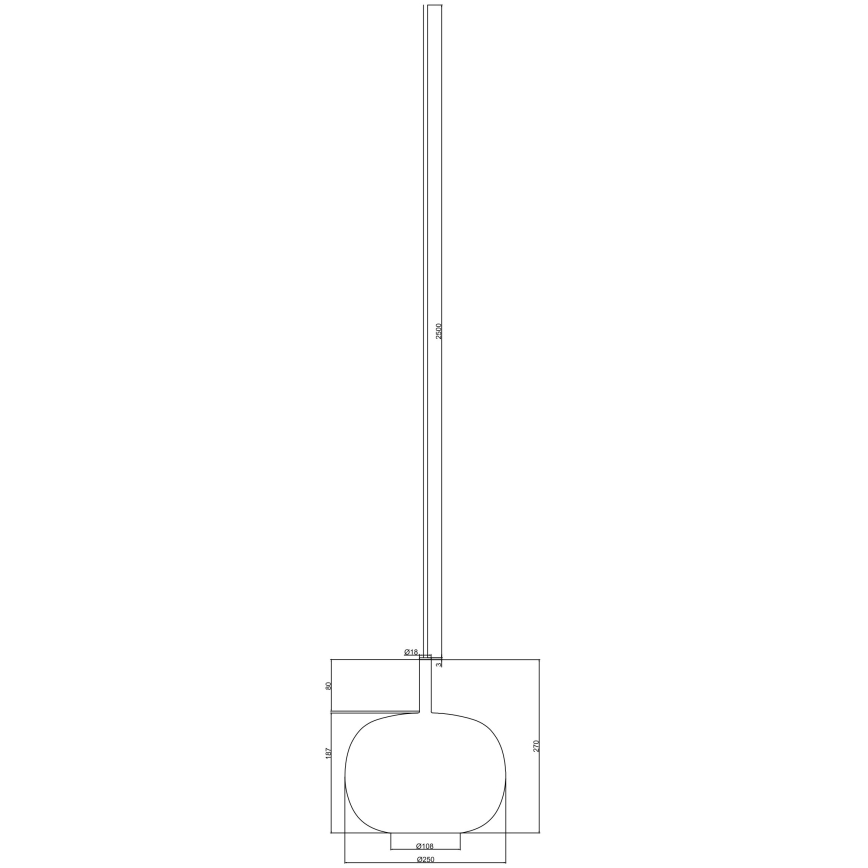 Ondaluce - Luster na sajli THELMA 1xE27/15W/230V Ø 25 cm zlatna/prozirna