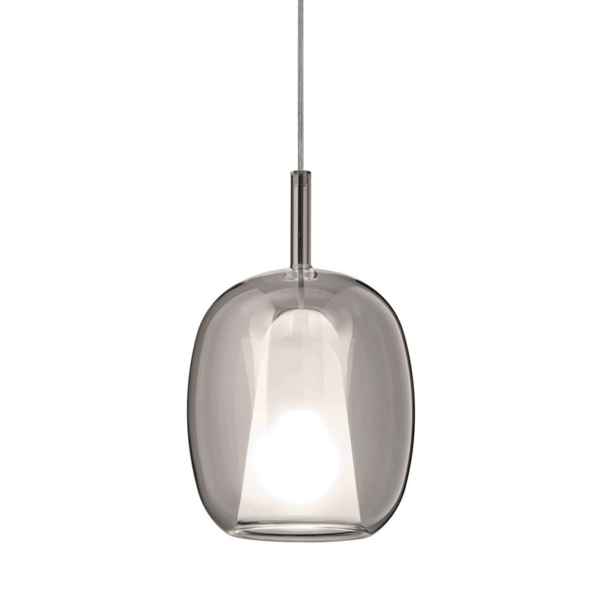 Ondaluce - Luster na sajli THELMA 3xE27/15W/230V Ø 19,5 cm crna/zadimljeno-siva