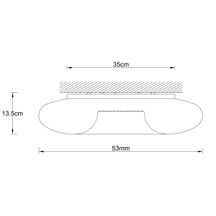 Ondaluce - Plafonsko svetlo DODI 4xE27/15W/230V prečnik 53 cm bela