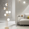 Ondaluce - Podna lampa JEWEL 6xE14/10W/230V 166 cm zlatna/bela