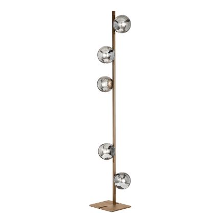 Ondaluce - Podna lampa MONILE 5xE14/10W/230V 170 cm zlatna/bela