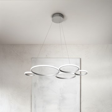 Ondaluce - prigušiva LED luster na sajli POIS LED/60W/230V srebrna