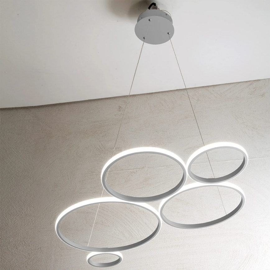 Ondaluce - prigušiva LED luster na sajli POIS LED/60W/230V srebrna