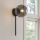 Ondaluce - Zidna svetiljka JEWEL 1xE14/10W/230V crna/zadimljena crna