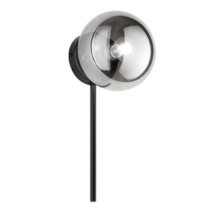 Ondaluce - Zidna svetiljka JEWEL 1xE14/10W/230V crna/zadimljena crna