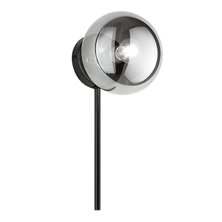 Ondaluce - Zidna svetiljka JEWEL 1xE14/10W/230V crna/zadimljena crna