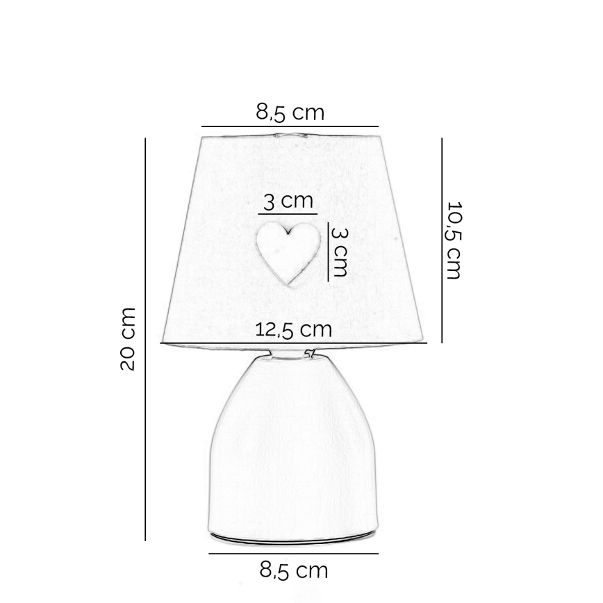 ONLI - Dečija lampica TITTA 1xE14/6W/230V 20 cm bela
