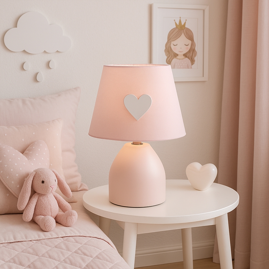 ONLI - Dečija lampica TITTA 1xE14/6W/230V 20 cm ružičasta