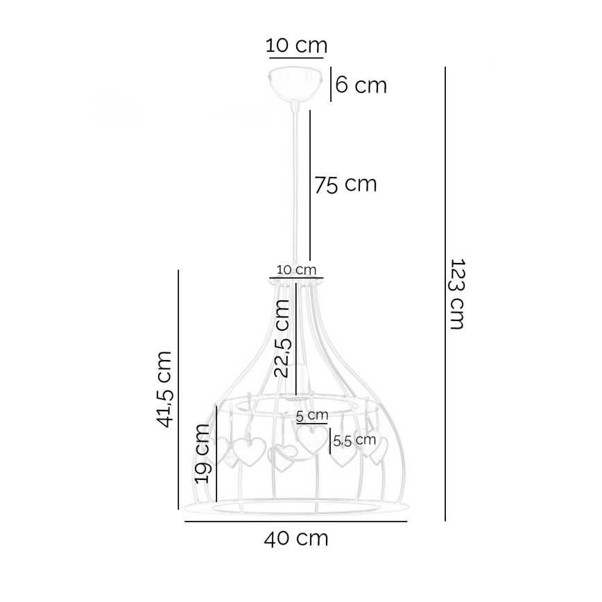ONLI - Dečiji luster TITTA 1xE27/22W/230V ružičasta