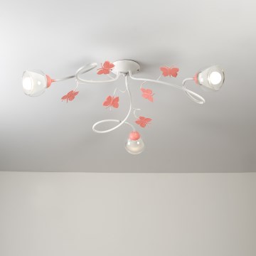 ONLI - Dečiji plafonski luster BUTTERFLY 3xE14/6W/230V