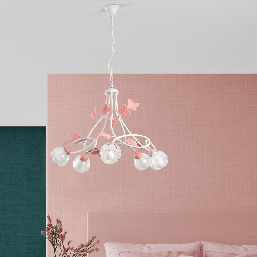 ONLI - Dečji luster BUTTERFLY 5xE14/6W/230V