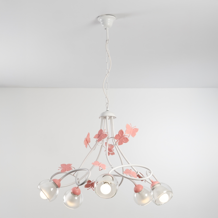 ONLI - Dečji luster BUTTERFLY 5xE14/6W/230V