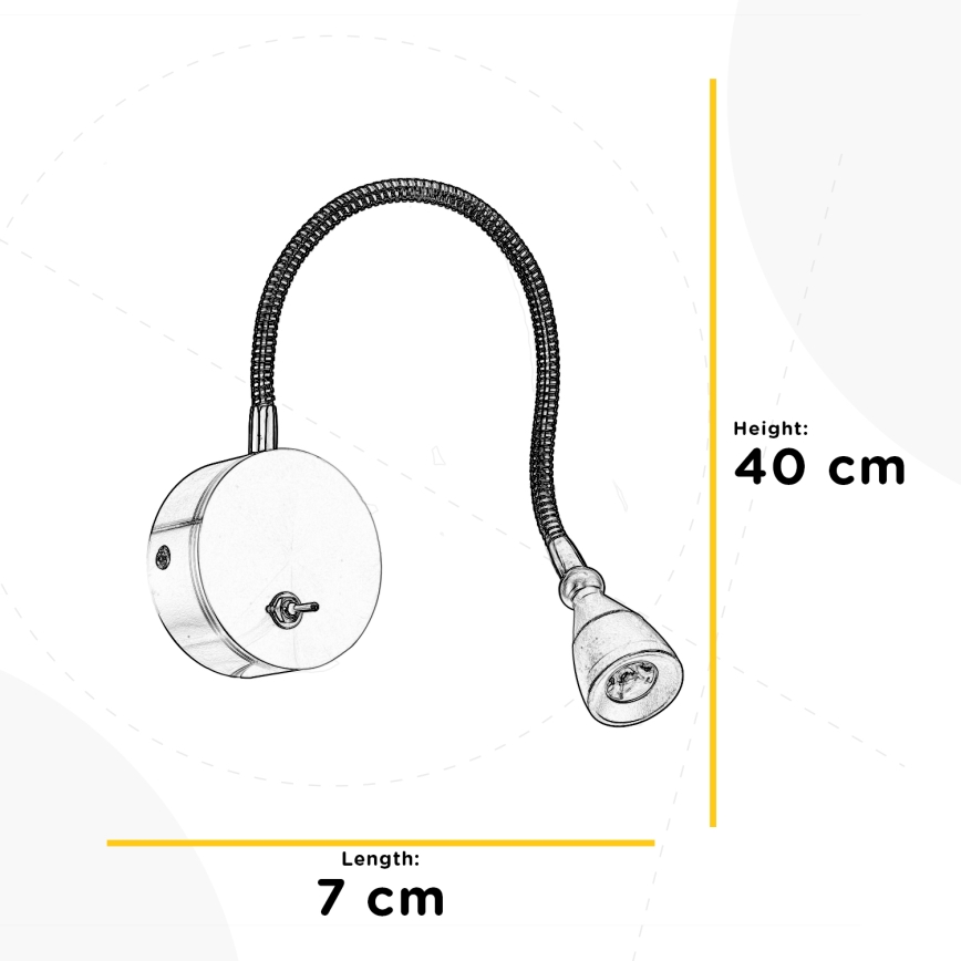 ONLI - LED Fleksibilna lampica LEXI LED/1W/230V 4000K bela