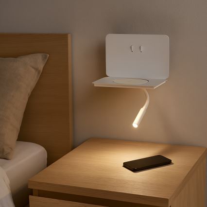ONLI - LED Fleksibilna lampica sa policom WIK LED/6,5W/230V + LED/3W bela