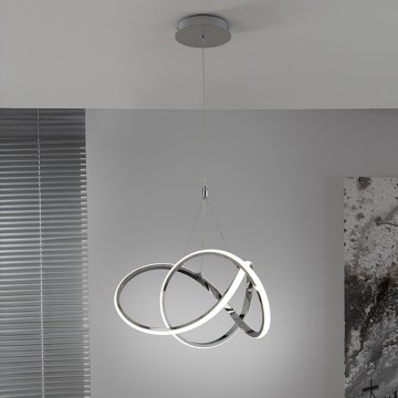 ONLI - LED luster na sajli LOOP LED/40W/230V 4000K sjajni hrom